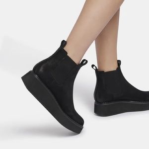 Dolce Vita Arlete wedge suede chelsea ankle boots booties